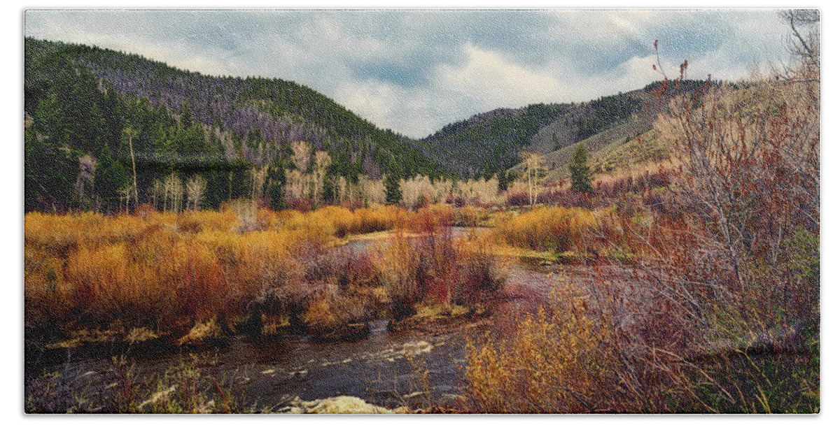 Carbon County Bath Towel featuring the photograph A Wyoming Autumn Day by Mountain Dreams