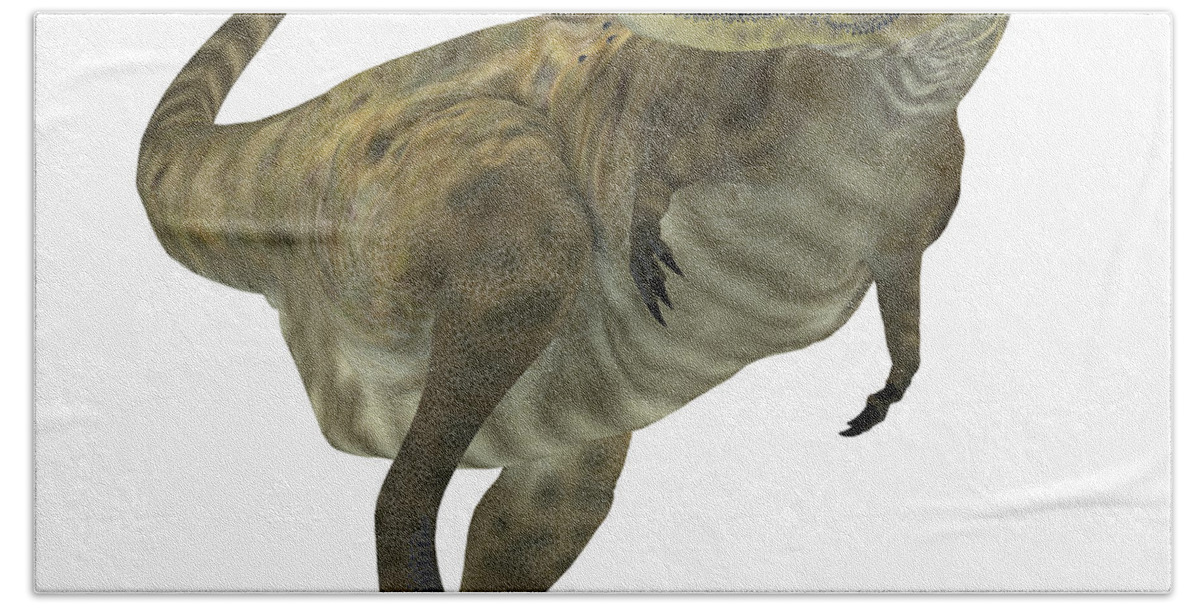 Abelisaurus Bath Towel featuring the painting Abelisaurus Predator by Corey Ford