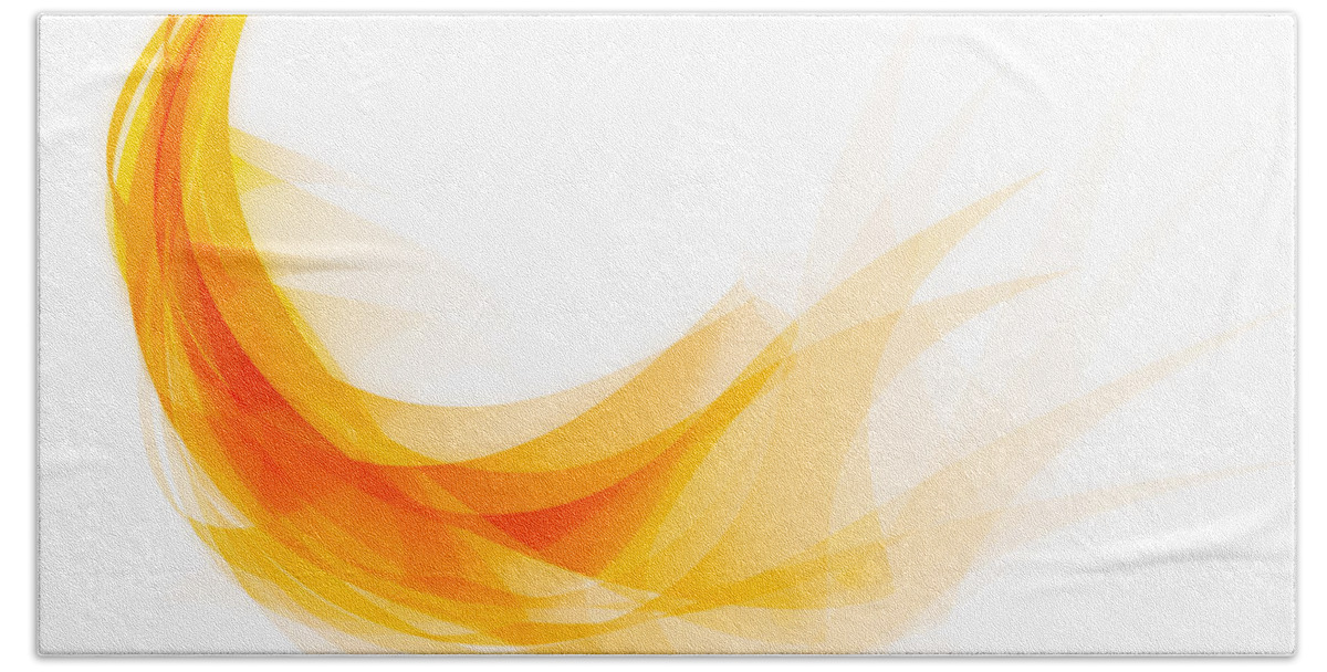 Abstract Hand Towel featuring the painting Abstract feather by Setsiri Silapasuwanchai