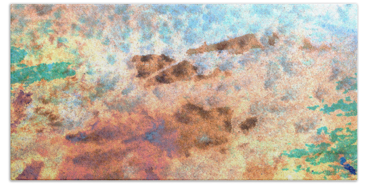 Abstract Bath Towel featuring the mixed media Abstract Wash 2 by Paul Gaj