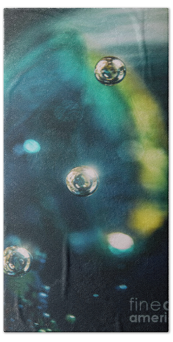 Clayton Bath Towel featuring the photograph Abstraction of bubbles 001 by Clayton Bastiani