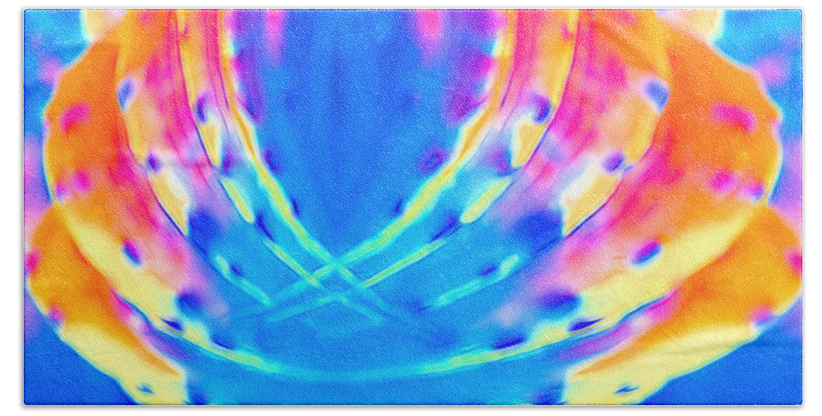 Circular Bath Towel featuring the digital art Abstracts in Blue by Cathy Anderson