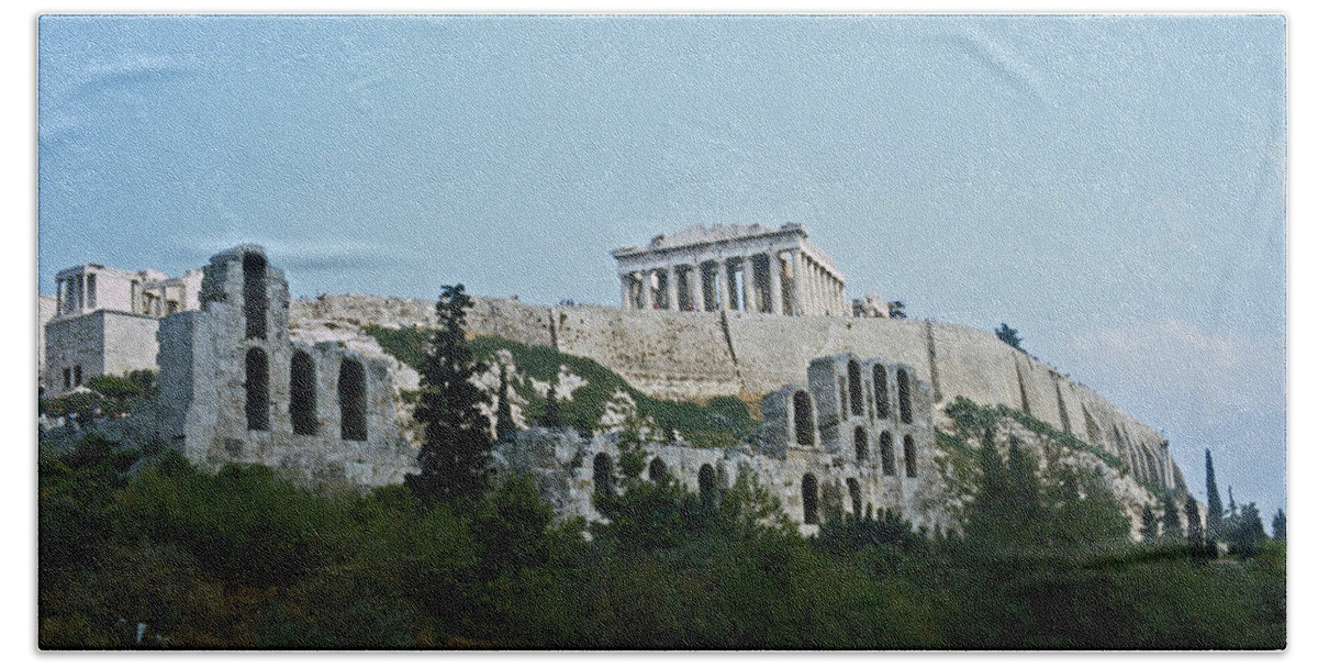 Athens Hand Towel featuring the photograph Acropolis, Athens, Greece by Bess Carter