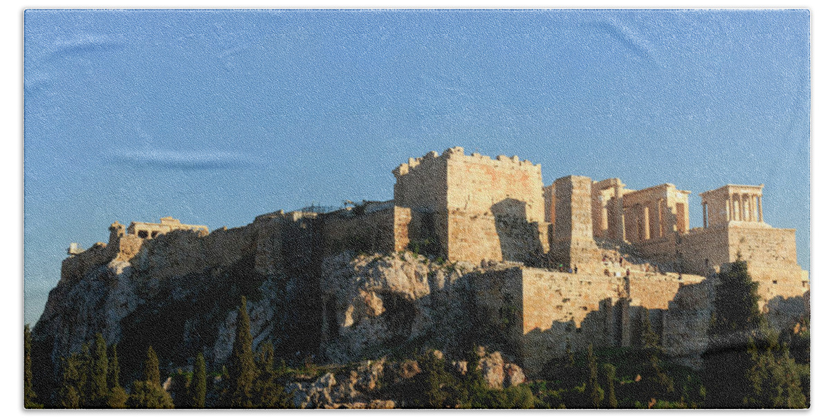 Acropolis Hand Towel featuring the photograph Acropolis by Travis Rogers