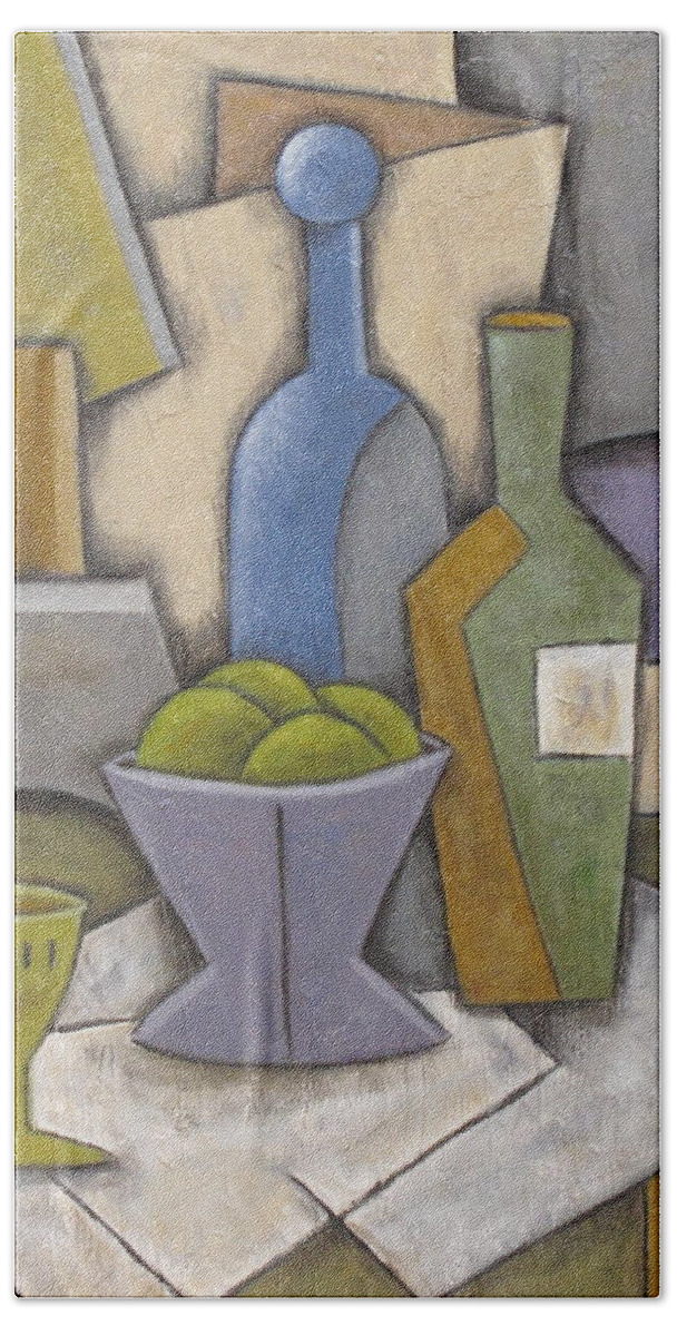Still Life Hand Towel featuring the painting After Hours by Trish Toro