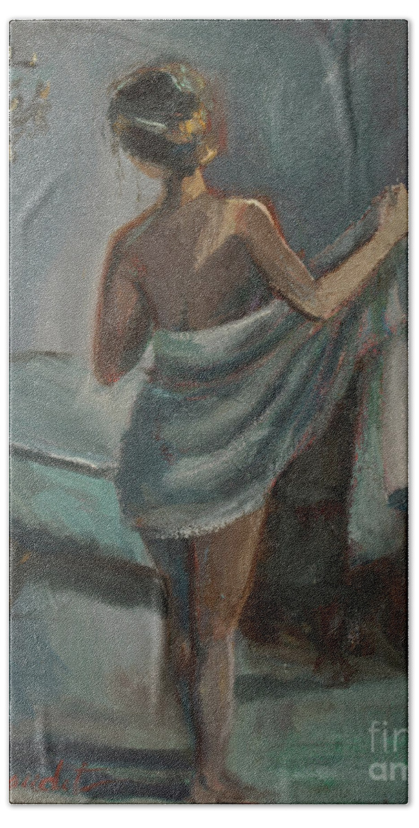 Woman Bath Towel featuring the painting After The Bath by Jennifer Beaudet