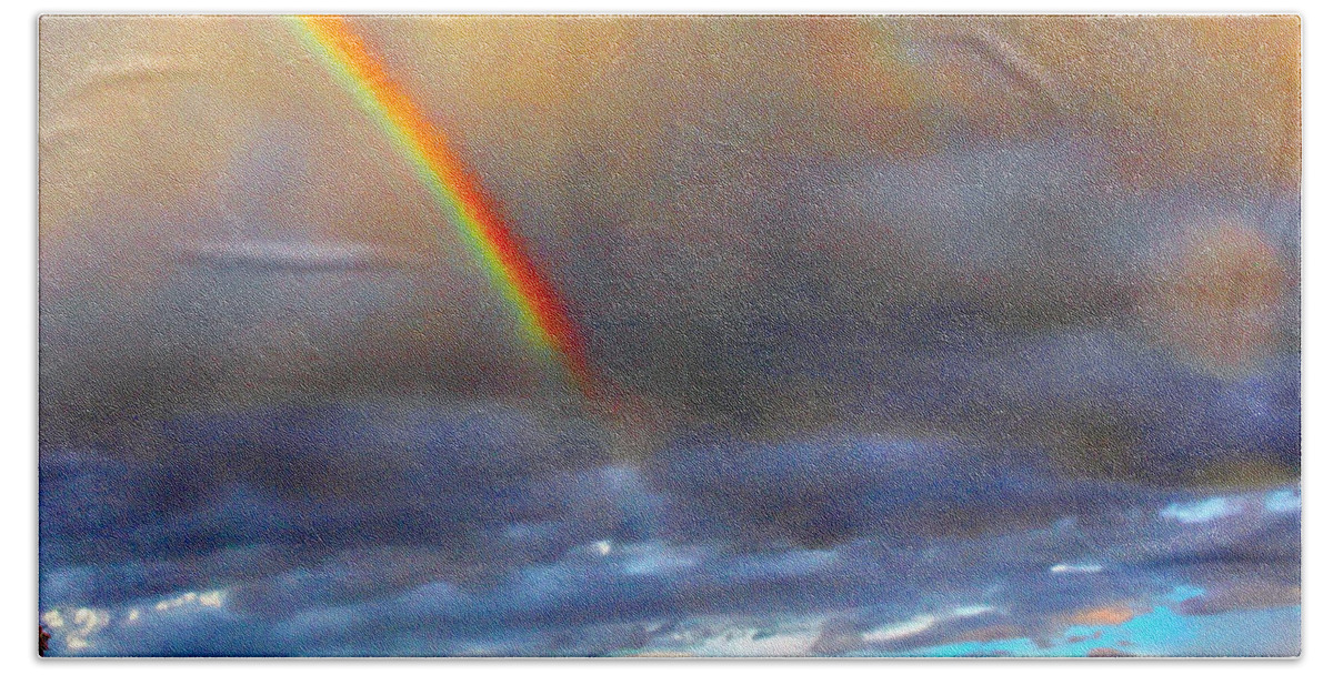 Rainbow Bath Towel featuring the photograph After the Storm El Valle New Mexico by Anastasia Savage Ealy