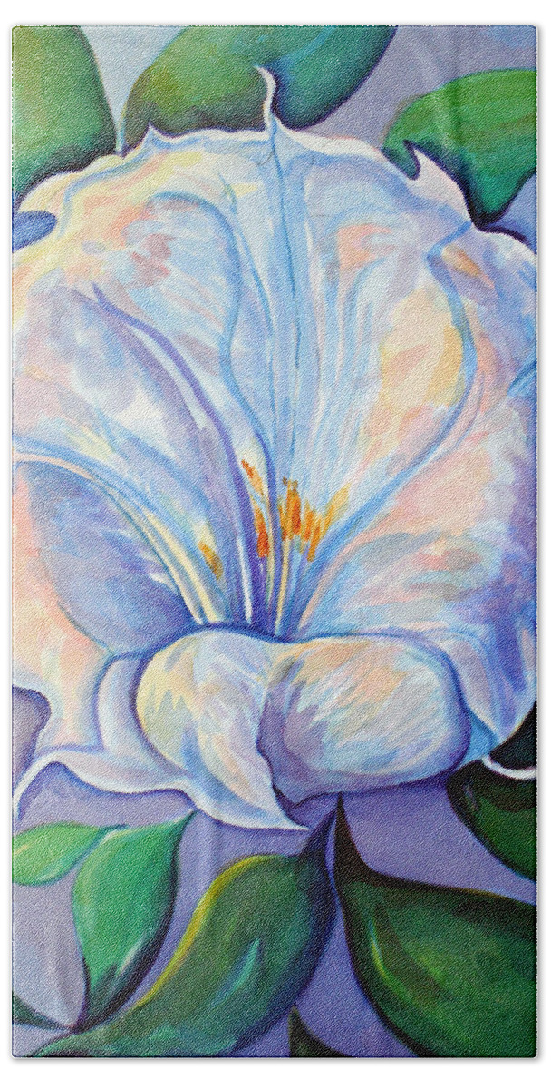 Flower Hand Towel featuring the painting Afterglow by Lynda Lehmann