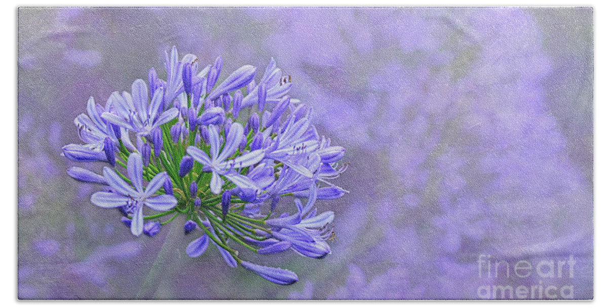 Photography Bath Towel featuring the photograph Agapantha Lilac Pastel by Kaye Menner by Kaye Menner