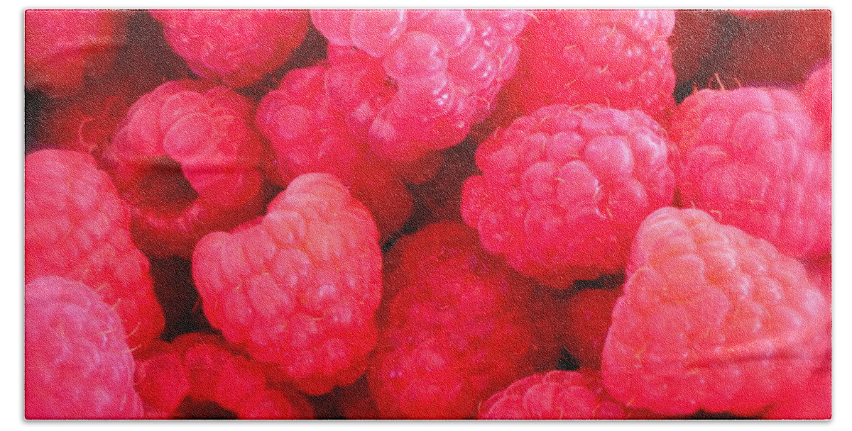 Photograph Of Berries Hand Towel featuring the photograph Agenda for today ... raspberry jam by Gwyn Newcombe
