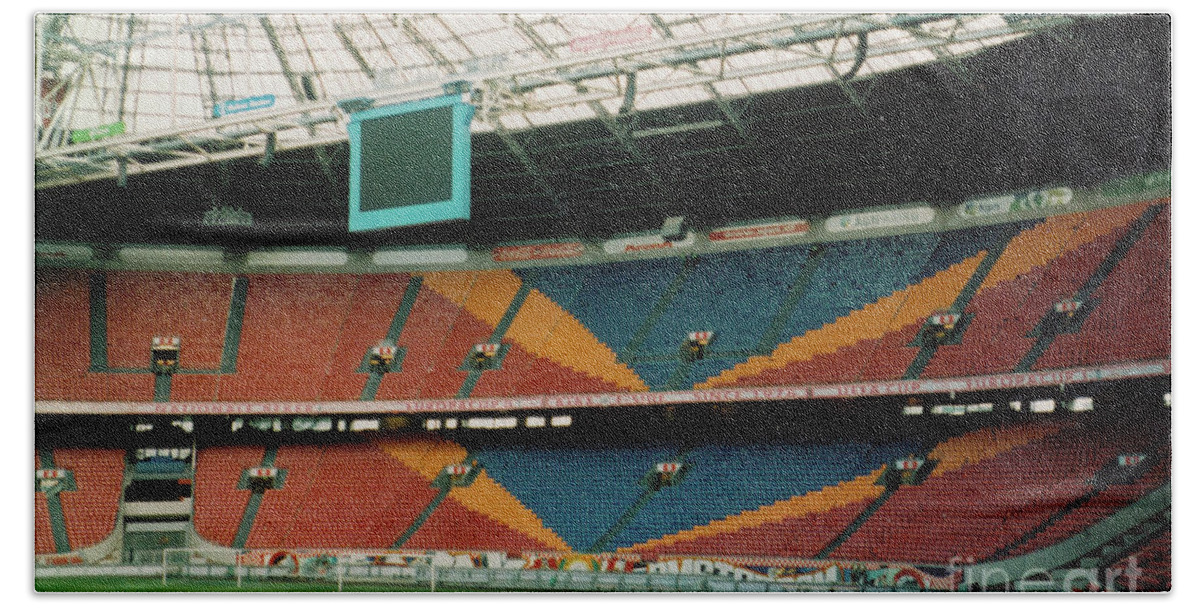 Ajax Hand Towel featuring the photograph Ajax Amsterdam - Amsterdam Arena - South Goal End - August 2007 by Legendary Football Grounds