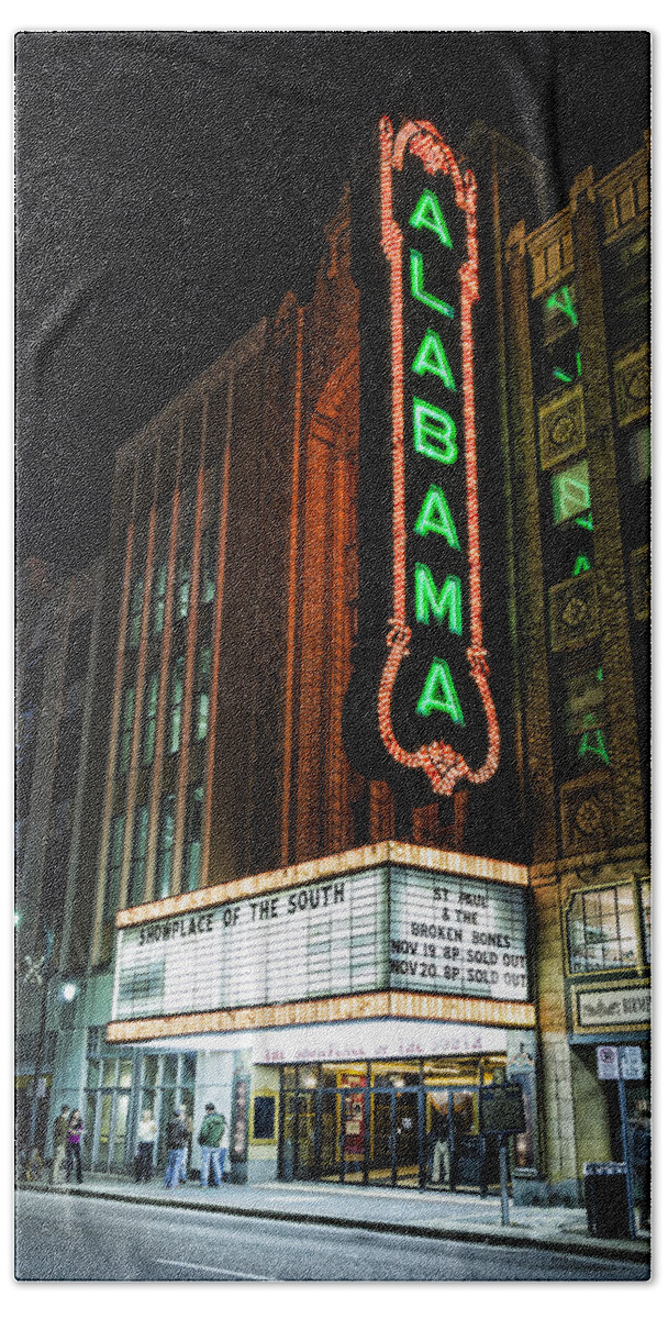 Alabama Hand Towel featuring the photograph Alabama Theater by Stephen Stookey