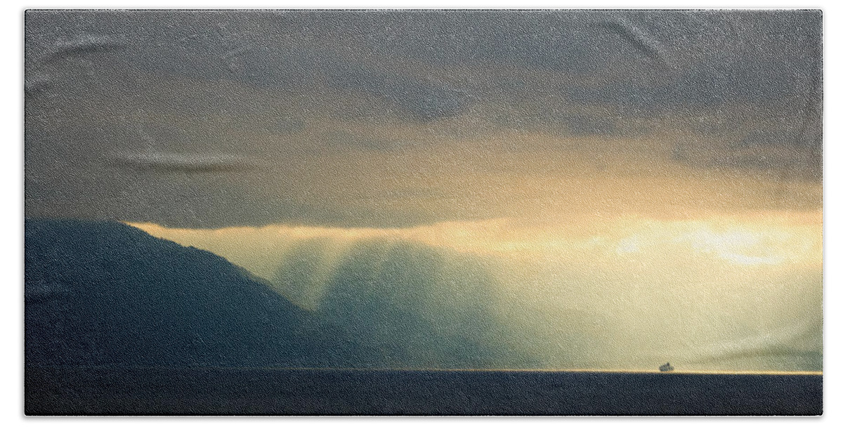 Alaska Hand Towel featuring the photograph Alaska Inside Passage Under the Clouds by Joni Eskridge