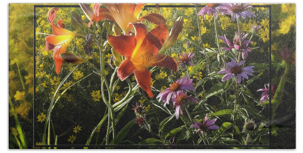 Daylillies Hand Towel featuring the photograph Alice's Daylillies by Rod Melotte