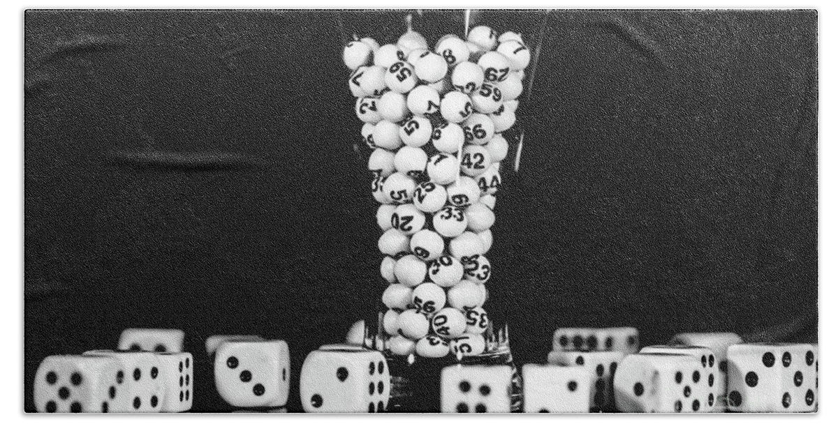 Dice Bath Towel featuring the photograph All about Numbers by Gerald Kloss