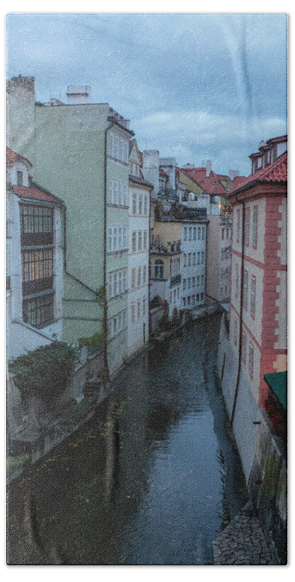 Prague Bath Towel featuring the photograph Along the Prague Canals by Matthew Wolf