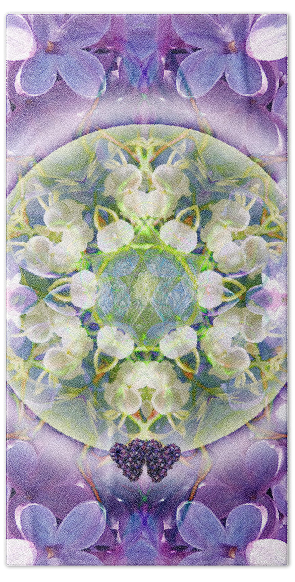 Mandala Hand Towel featuring the mixed media Always With You 3 by Alicia Kent