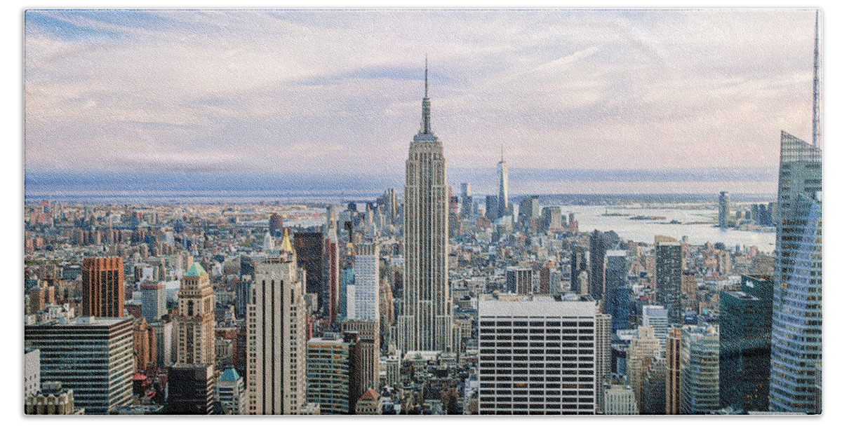 Empire State Building Hand Towel featuring the photograph Amazing Manhattan by Az Jackson