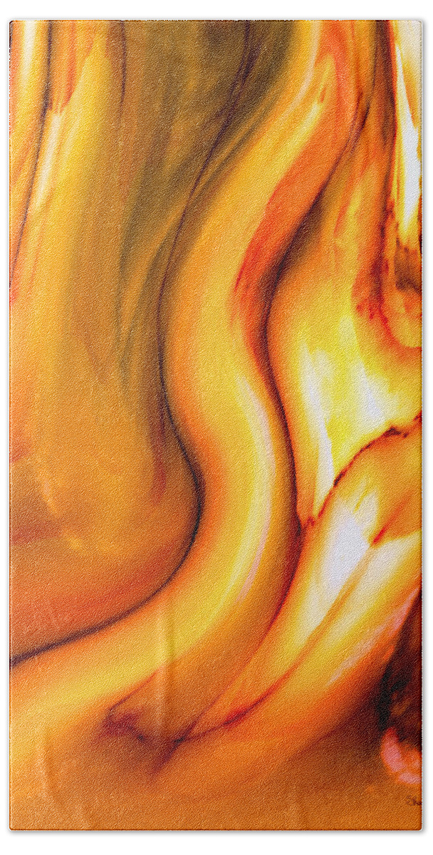 Amber Bath Towel featuring the photograph Amber Fire by Shanna Hyatt
