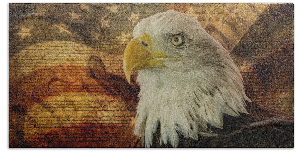 American Bald Eagle Bath Towel featuring the photograph American Icons by Susan Candelario