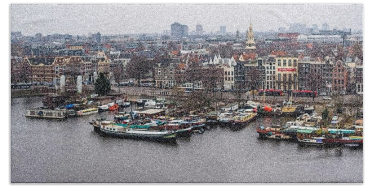 Beautiful Bath Towel featuring the photograph Amsterdam Skyline by Aleck Cartwright
