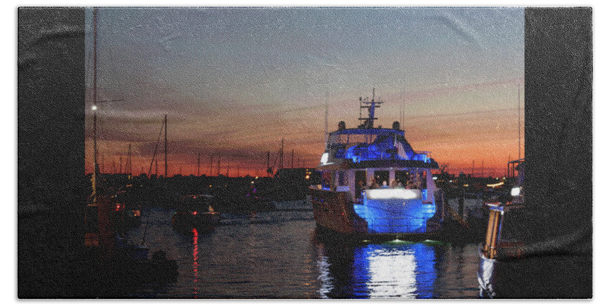 Photograph Hand Towel featuring the photograph An Evening in Newport Rhode Island IV by Suzanne Gaff