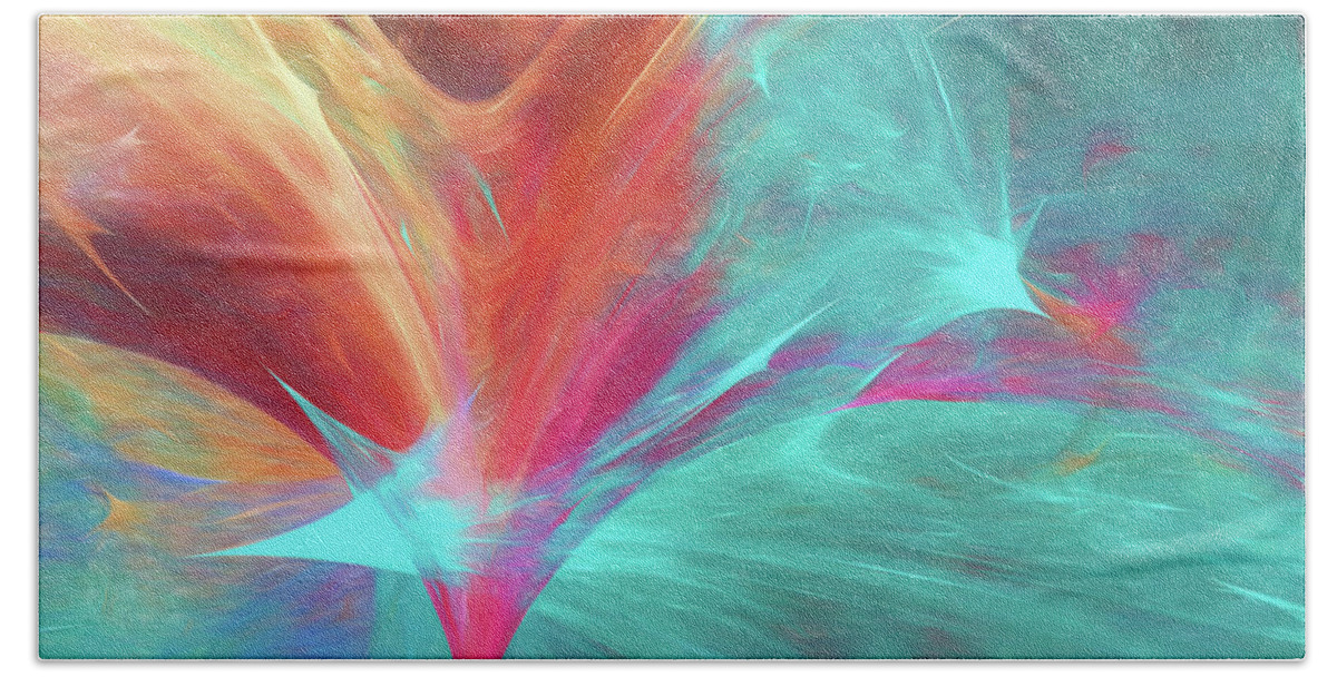 Abstract Bath Towel featuring the digital art Andee Design Abstract 136 2017 by Andee Design