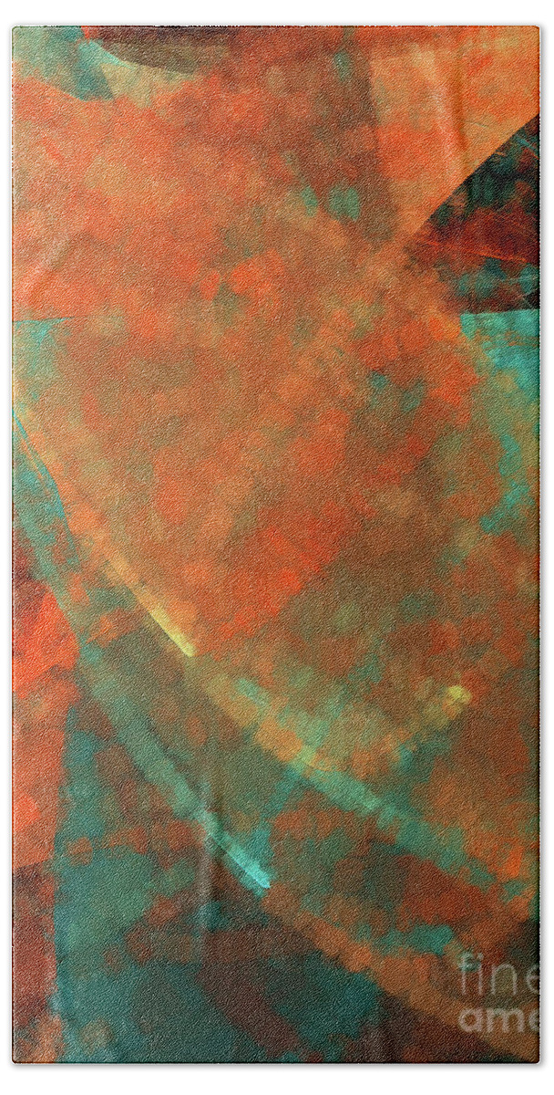 Abstract Bath Towel featuring the digital art Andee Design Abstract 2 2018 by Andee Design