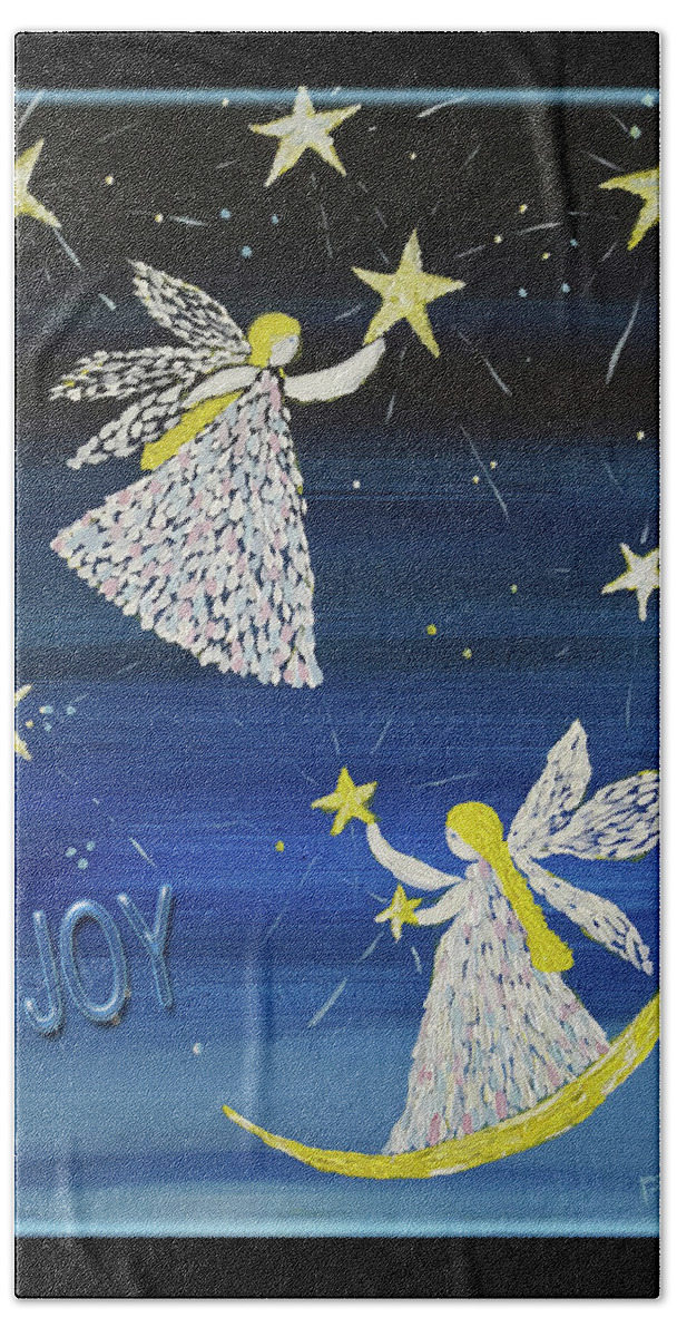 Joy Of Angels Shining Stars Bath Towel featuring the photograph Angels, Joy, Lucky Stars by PJQandFriends Photography