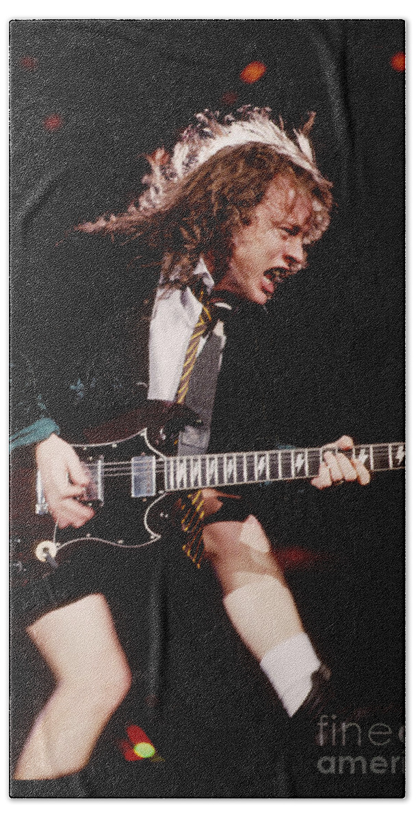 Angus Young Hand Towel featuring the photograph Angus by David Plastik