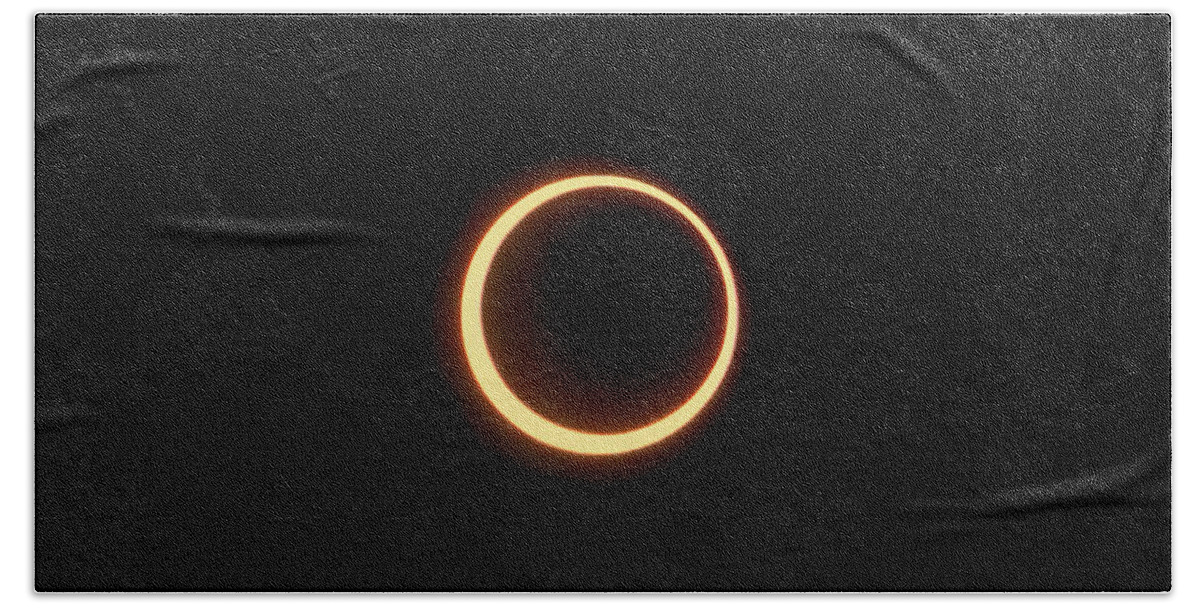 Eclipse Hand Towel featuring the photograph Annular Solar Eclipse May 12 2012 by Her Arts Desire