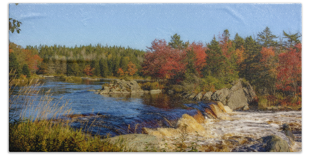 Nova Scotia Hand Towel featuring the photograph Another View of Liscombe Falls by Ken Morris