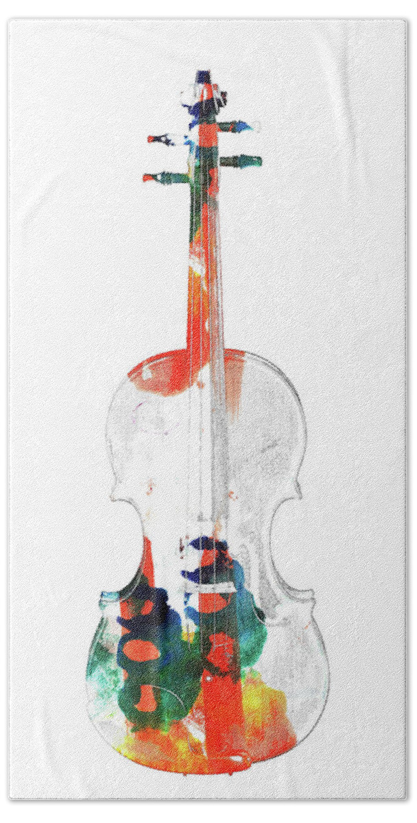 Violin Bath Towel featuring the photograph Antique Violin 1732.53 by M K Miller