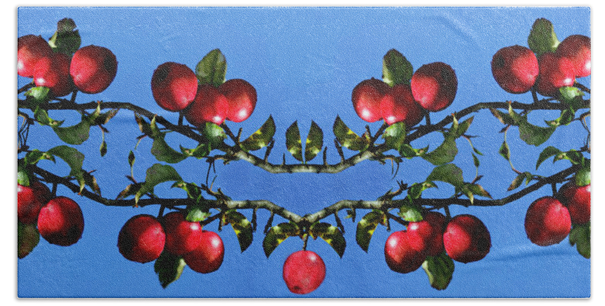 Apples Bramble Hand Towel featuring the photograph Apples Bramble by Adria Trail