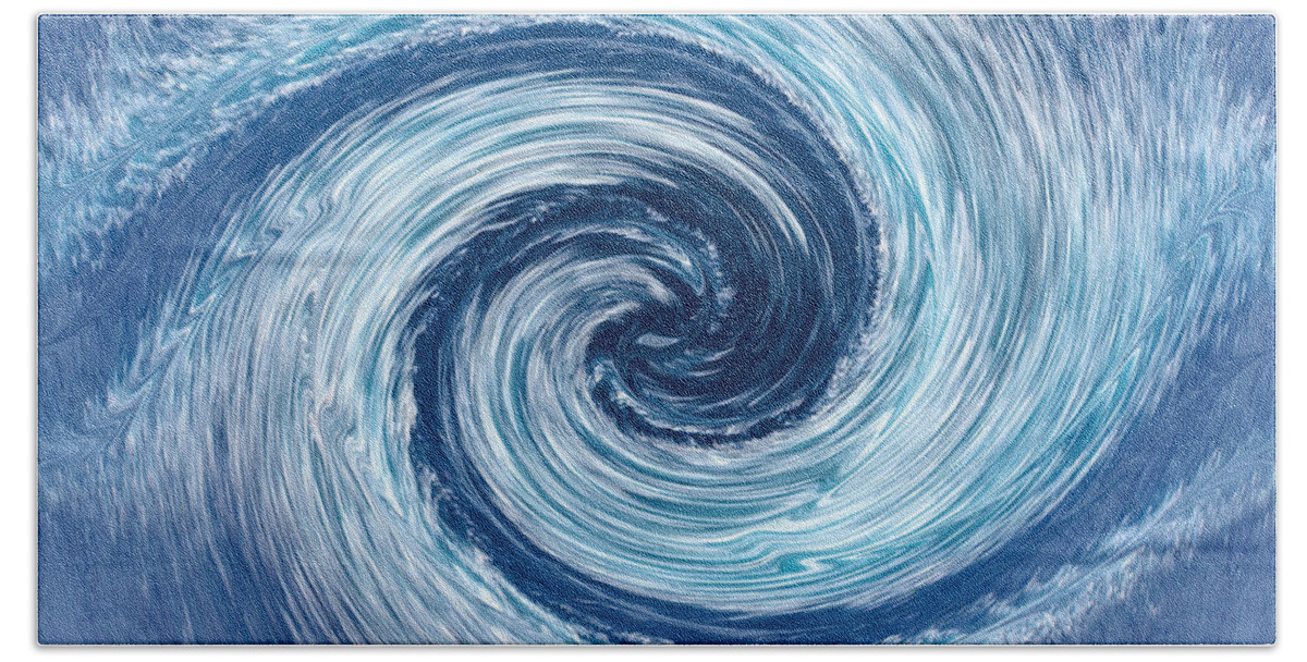 Water Hand Towel featuring the photograph Aqua Swirl by Keith Armstrong