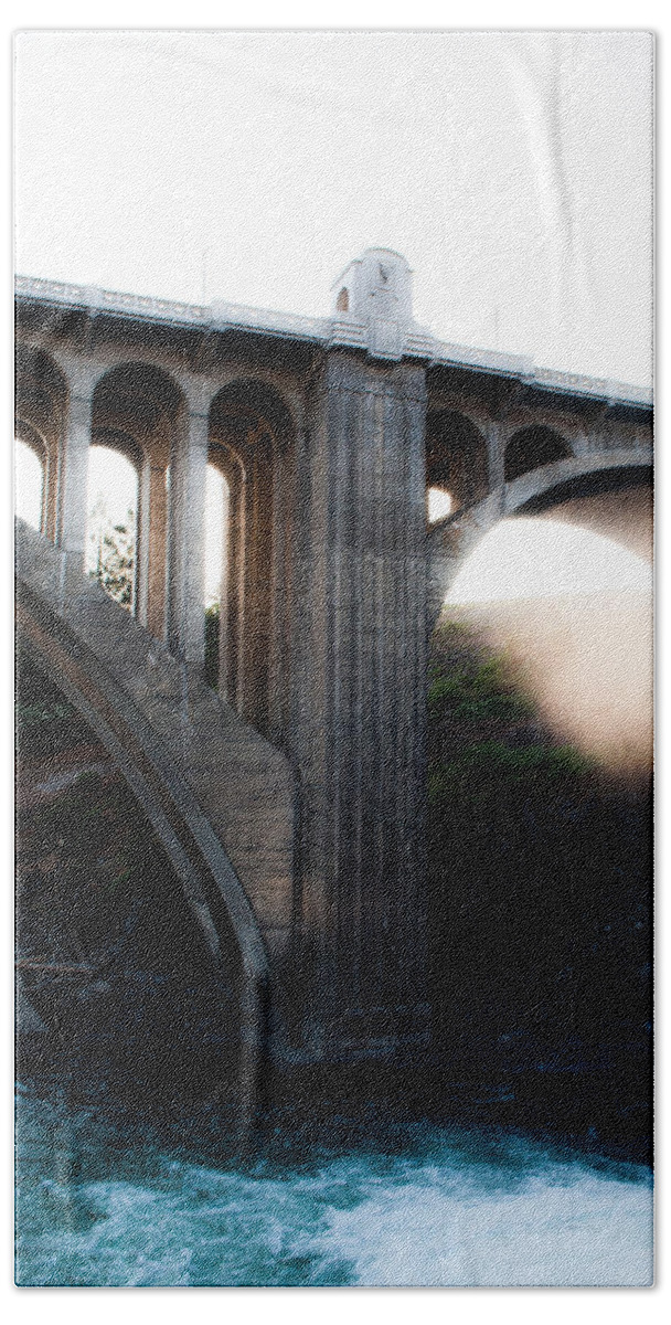 Spokane Bath Towel featuring the photograph Arches by Troy Stapek