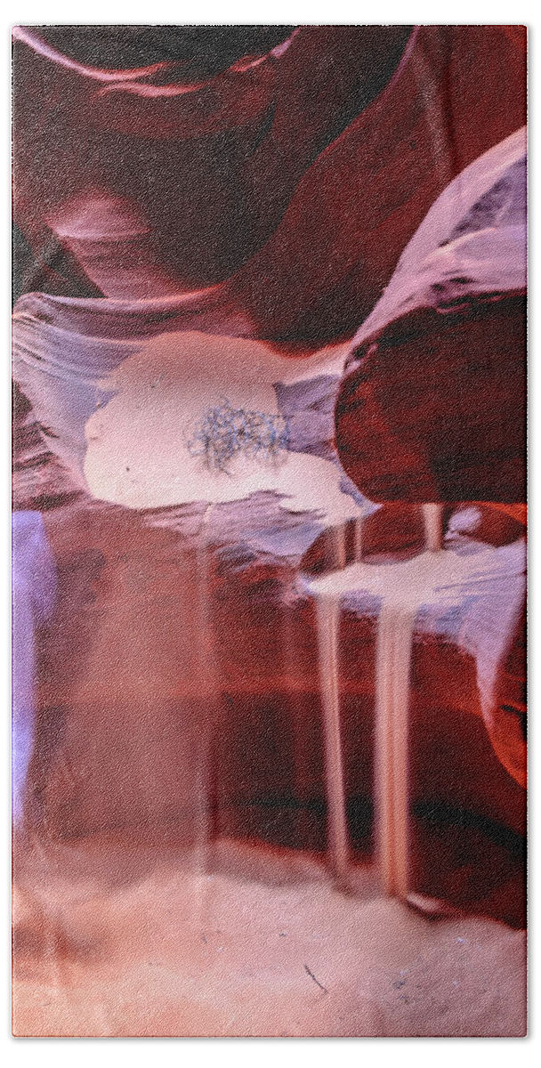 Antelope Canyon Hand Towel featuring the photograph Art from Antelope Canyon by Louis Dallara