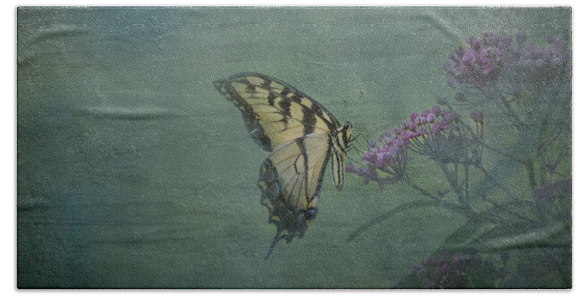 Swallowtail Hand Towel featuring the photograph Artistic Eastern Tiger Swallowtail 2017-1 by Thomas Young