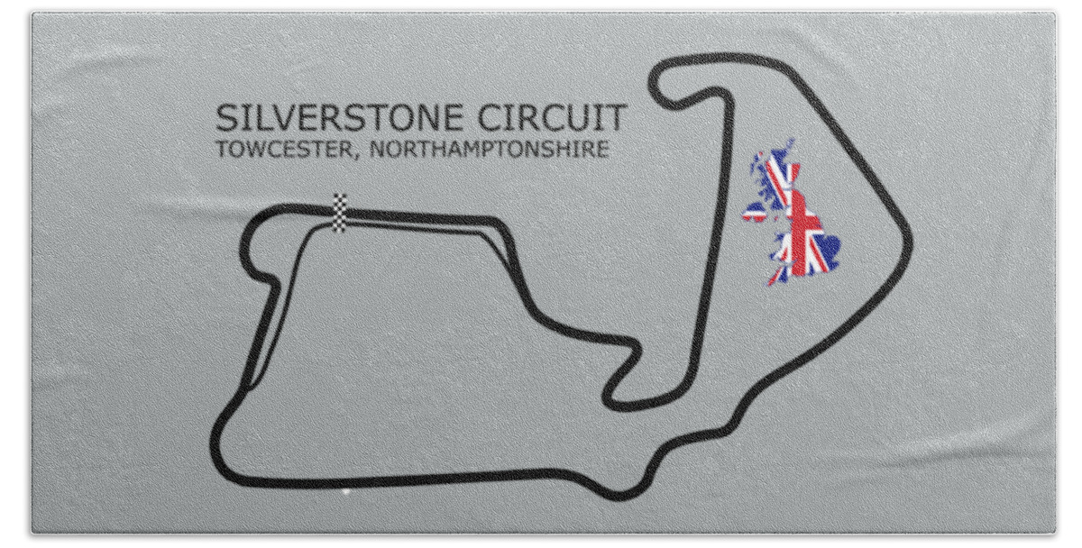 Silverstone Bath Towel featuring the photograph Silverstone Circuit by Mark Rogan