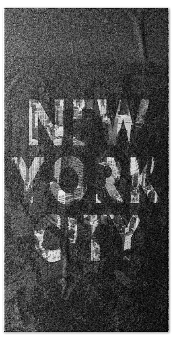 New York Hand Towel featuring the photograph New York City - Black by Nicklas Gustafsson