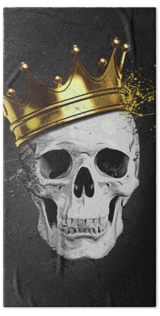 Skull Bath Sheet featuring the digital art Royal Skull by Nicklas Gustafsson
