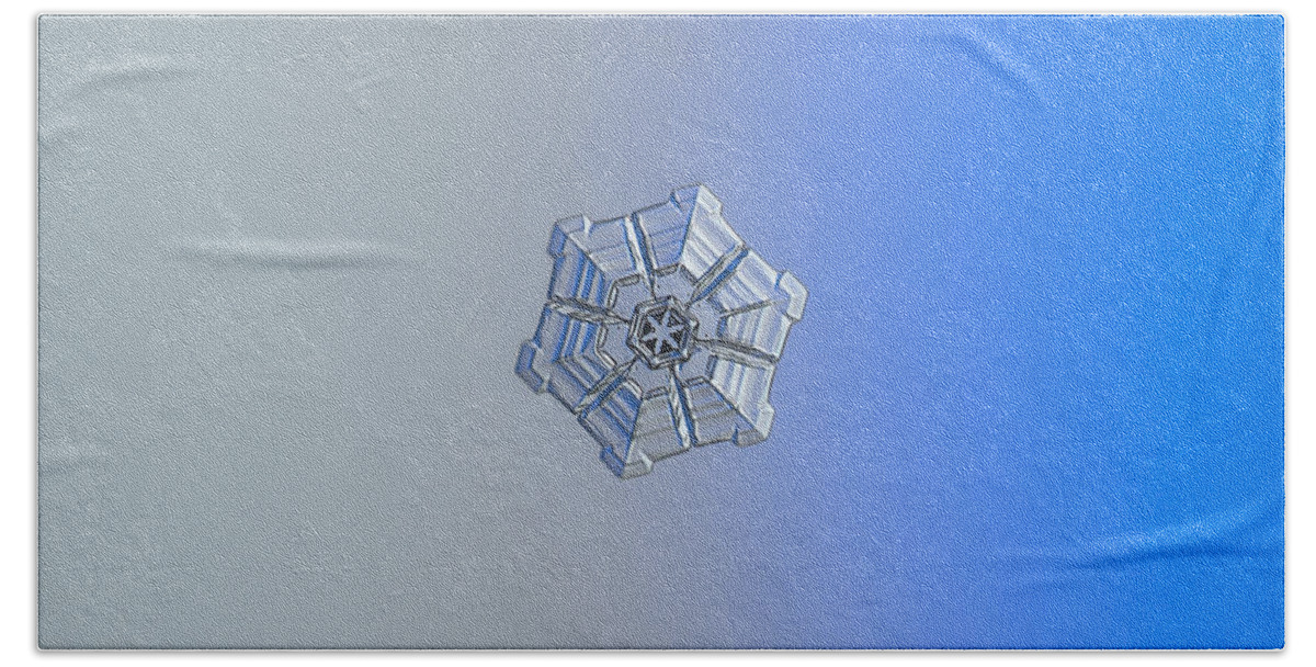 Snowflake Hand Towel featuring the photograph Snowflake photo - Winter fortress by Alexey Kljatov