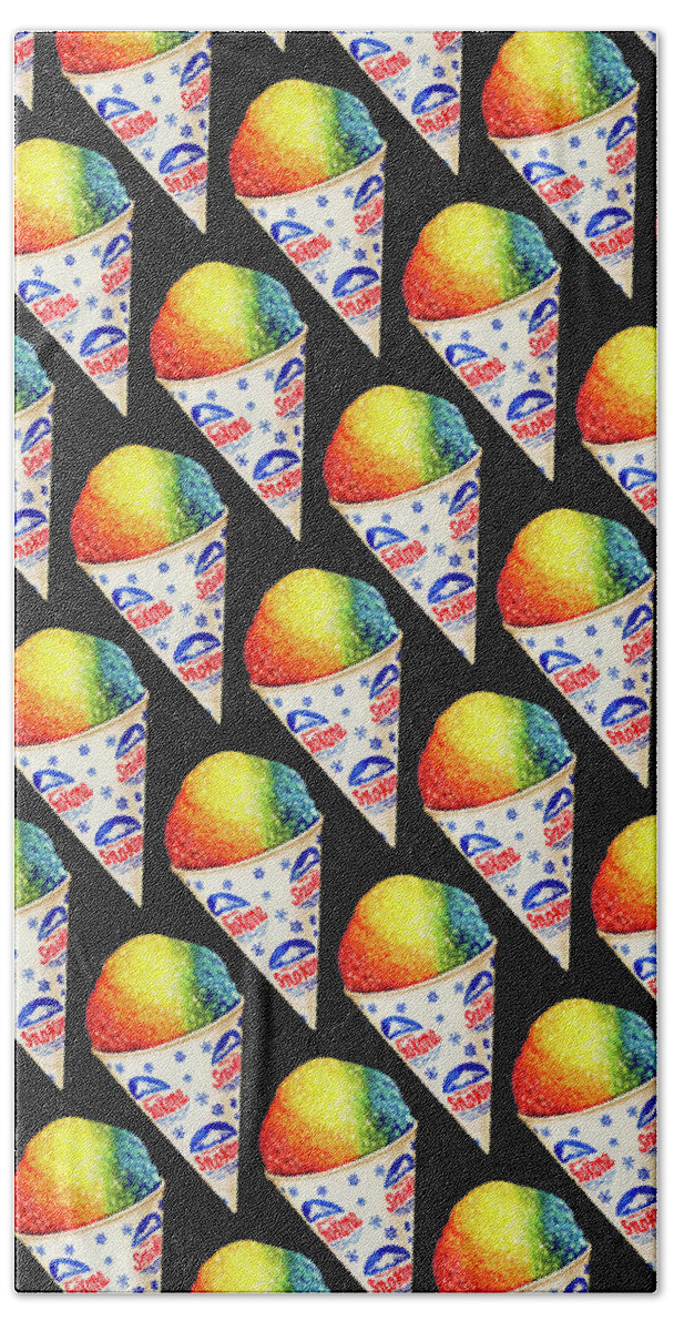 Food Hand Towel featuring the painting Snow Cone Pattern by Kelly Gilleran