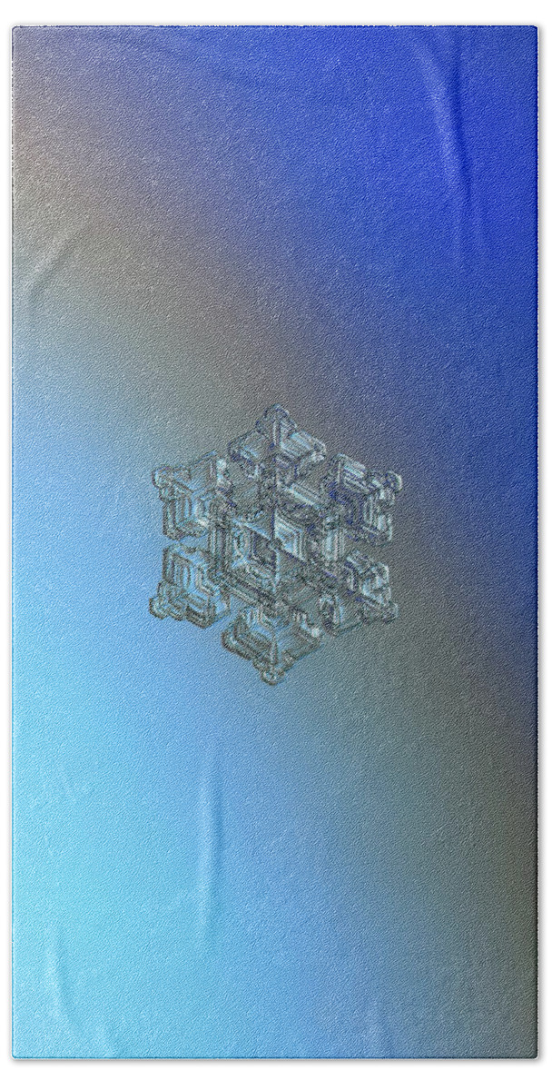 Snowflake Hand Towel featuring the photograph Real snowflake - 05-Feb-2018 - 5 by Alexey Kljatov