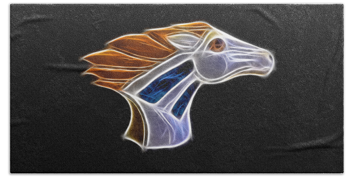 Bronco Hand Towel featuring the photograph Glowing Bronco by Shane Bechler