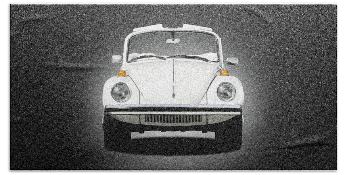 Triple White Super Beetle Hand Towel featuring the photograph Volkswagen Beetle by Mark Rogan