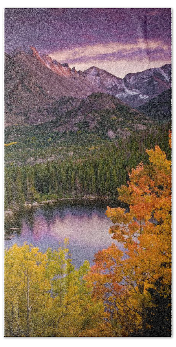 All Rights Reserved Hand Towel featuring the photograph Aspen Sunset Over Bear Lake by Mike Berenson