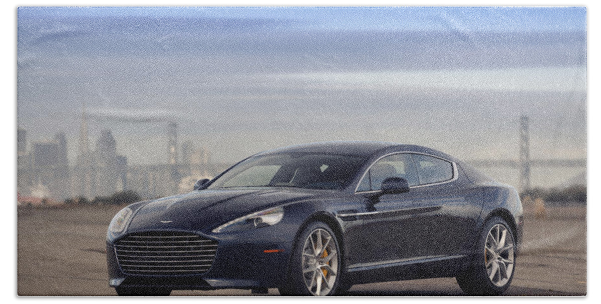 Aston Bath Towel featuring the photograph Aston Martin Rapide by ItzKirb Photography
