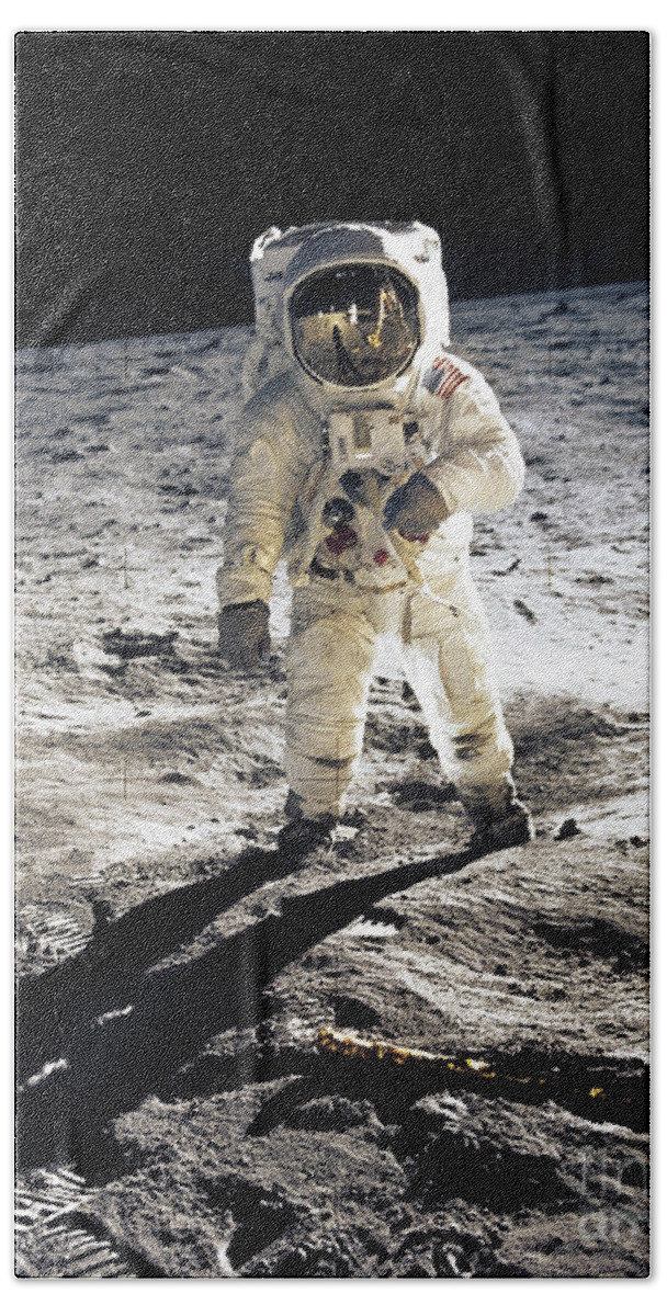 Apollo Hand Towel featuring the photograph Astronaut by Photo Researchers