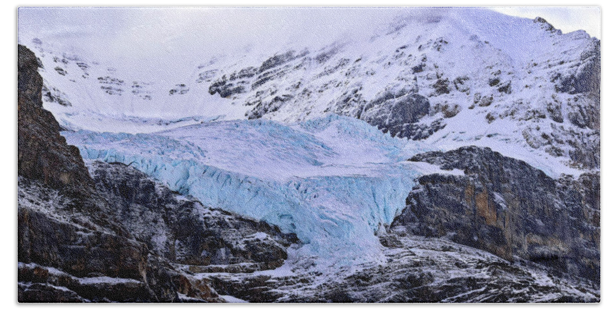 Athabasca Glacier Bath Towel featuring the photograph Athabasca Glacier No. 9-1 by Sandy Taylor